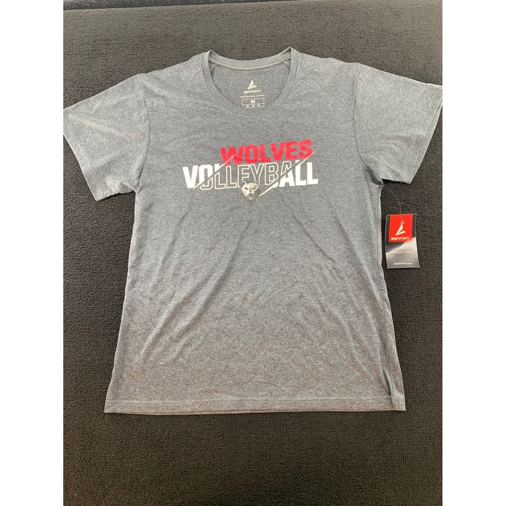 BSN Sports Womens Grey Wolves Volleyball Performance T Shirt Medium M‎